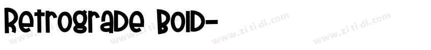 Retrograde Bold字体转换